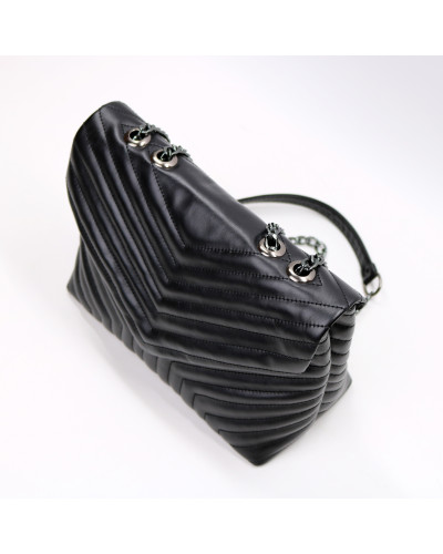 Сумка з чорної шкіри Арт. YS-1014