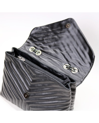 Сумка з чорної шкіри Арт. YS-1014