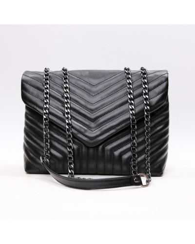 Сумка з чорної шкіри Арт. YS-1014