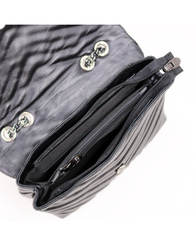 Сумка з чорної шкіри Арт. YS-1014