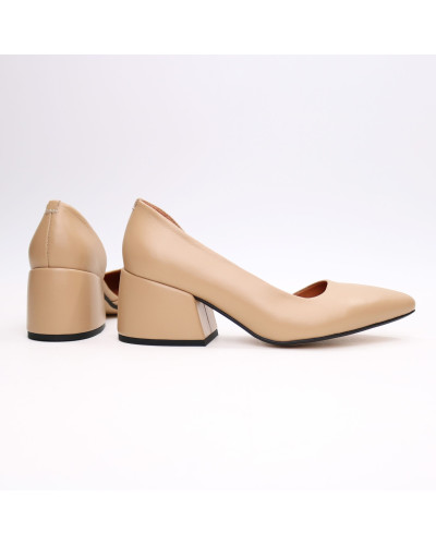 Туфлі-човники з карамельної шкіри Арт. 657-2/w324Ok