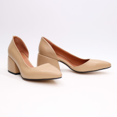 Туфлі-човники з карамельної шкіри Арт. 657-2/w324Ok
