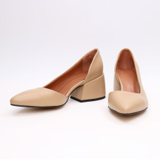 Туфлі-човники з карамельної шкіри Арт. 657-2/w324Ok