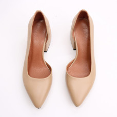 Туфлі-човники з карамельної шкіри Арт. 657-2/w324Ok