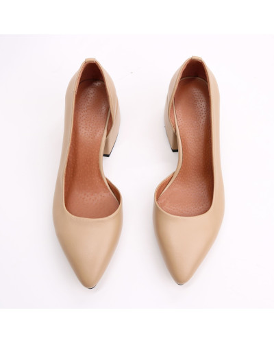 Туфлі-човники з карамельної шкіри Арт. 657-2/w324Ok