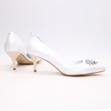 Туфлі-човники з білої шкіри Арт. 657-2/36-38323