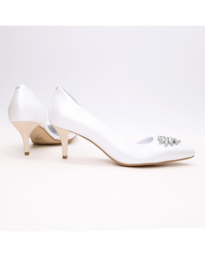 Туфлі-човники з білої шкіри Арт. 657-2/36-38323