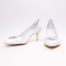 Туфлі-човники з білої шкіри Арт. 657-2/36-38323