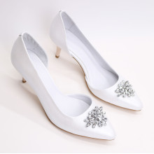 Туфлі-човники з білої шкіри Арт. 657-2/36-38323