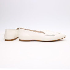 Бежеві шкіряні балетки з гострим носком — універсальний вибір для кожного дня (Арт. 17‑11)