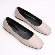 Бежеві балетки із квадратним носком — вишуканий мінімалізм і комфорт Арт. 072‑2