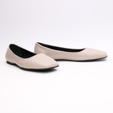 Бежеві балетки із квадратним носком — вишуканий мінімалізм і комфорт Арт. 072‑2