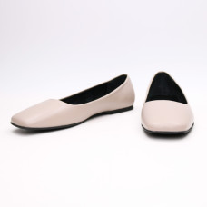 Бежеві балетки із квадратним носком — вишуканий мінімалізм і комфорт Арт. 072‑2