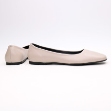 Бежеві балетки із квадратним носком — вишуканий мінімалізм і комфорт Арт. 072‑2