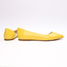 Жовті шкіряні балетки з гострим носком — яскравий акцент і комфорт щодня (Арт. 17‑4)
