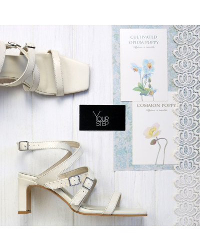 Босоніжки з бежевої шкіри Арт. 667-9/6045Kr