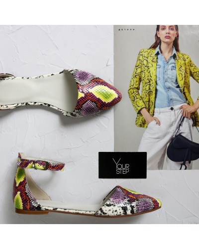 Босоніжки з шкіри під змію Арт.: 17-3