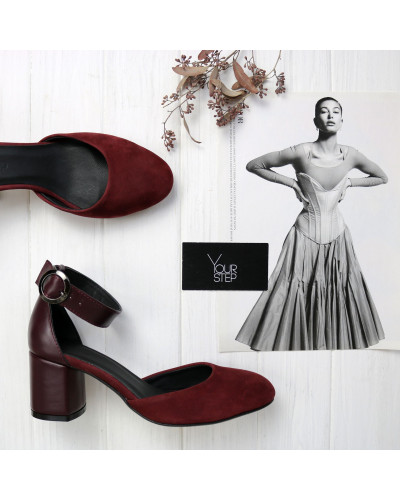 Босоніжки кольору бордо Арт. 605-6/45Ок