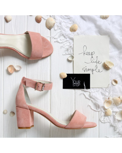 Рожеві босоніжки з замші Арт.: 615-3Ок