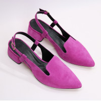 Замшеві босоніжки з гострим носом Арт. 457-6/53Ок