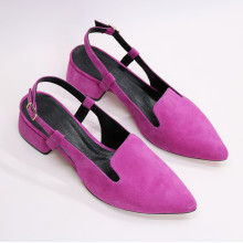 Замшеві босоніжки з гострим носом Арт. 457-6/53Ок