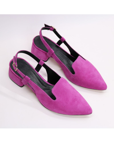 Замшеві босоніжки з гострим носом Арт. 457-6/53Ок