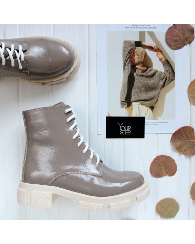 Лакові бежеві черевики Арт. As-8/21074