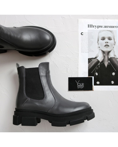 Челсі із сірої шкіри Арт. 12-1/260