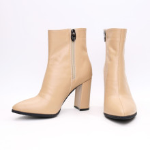Ботинки на обтяжном каблуке из карамельной кожи Арт. 35-10/44Ок