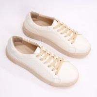 Кеди із бежевої шкіри Арт. 15-7/192