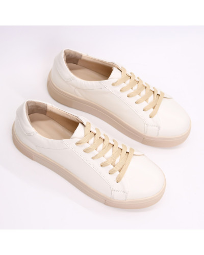 Кеди із бежевої шкіри Арт. 15-7/192