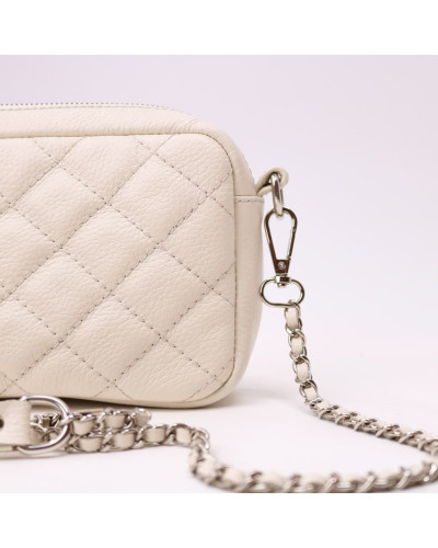 Крос-боді із бежевої шкіри флотар Арт. YS-1015(B3)