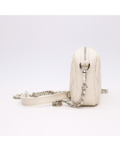 Крос-боді із бежевої шкіри флотар Арт. YS-1015(B3)