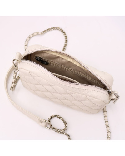 Крос-боді із бежевої шкіри флотар Арт. YS-1015(B3)