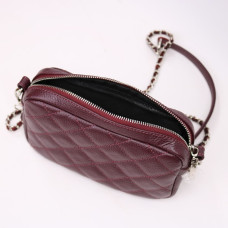 Крос-боді з бордової шкіри флотар Арт. YS-1015(B3)