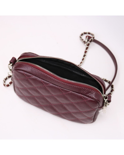 Крос-боді з бордової шкіри флотар Арт. YS-1015(B3)