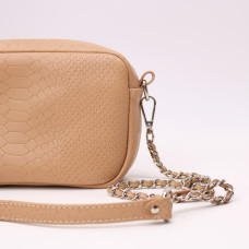 Крос-боді з карамельної шкіри під рептилію Арт. YS-1015(B1)