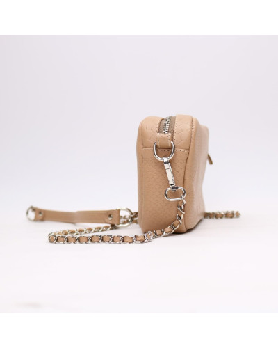 Крос-боді з карамельної шкіри під рептилію Арт. YS-1015(B1)