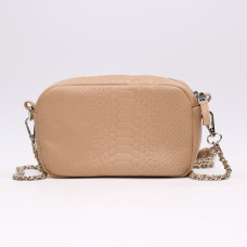 Крос-боді з карамельної шкіри під рептилію Арт. YS-1015(B1)