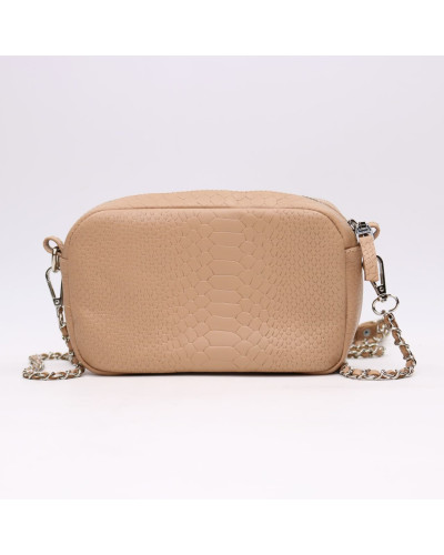 Крос-боді з карамельної шкіри під рептилію Арт. YS-1015(B1)