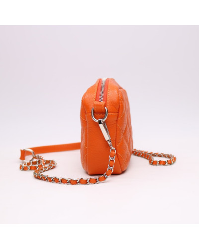 Крос-боді з помаранчевої шкіри флотар Арт. YS-1015(B3)