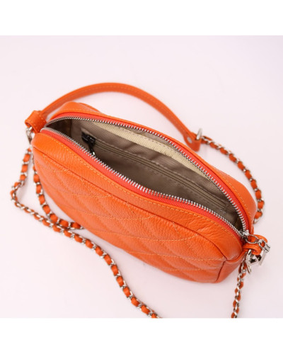 Крос-боді з помаранчевої шкіри флотар Арт. YS-1015(B3)