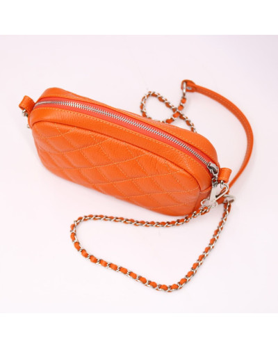 Крос-боді з помаранчевої шкіри флотар Арт. YS-1015(B3)