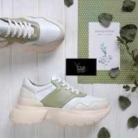 Кросівки із білої шкіри Арт. Kr-4/21042