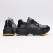 Кросівки з чорної шкіри Арт. 15-2/184
