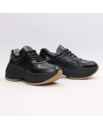 Кросівки з чорної шкіри Арт. 15-2/184