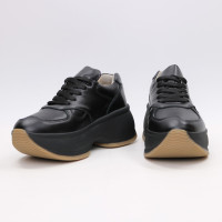 Кросівки з чорної шкіри Арт. 15-2/184