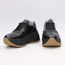 Кросівки з чорної шкіри Арт. 15-2/184