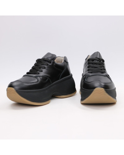 Кросівки з чорної шкіри Арт. 15-2/184