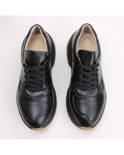 Кросівки з чорної шкіри Арт. 15-2/184